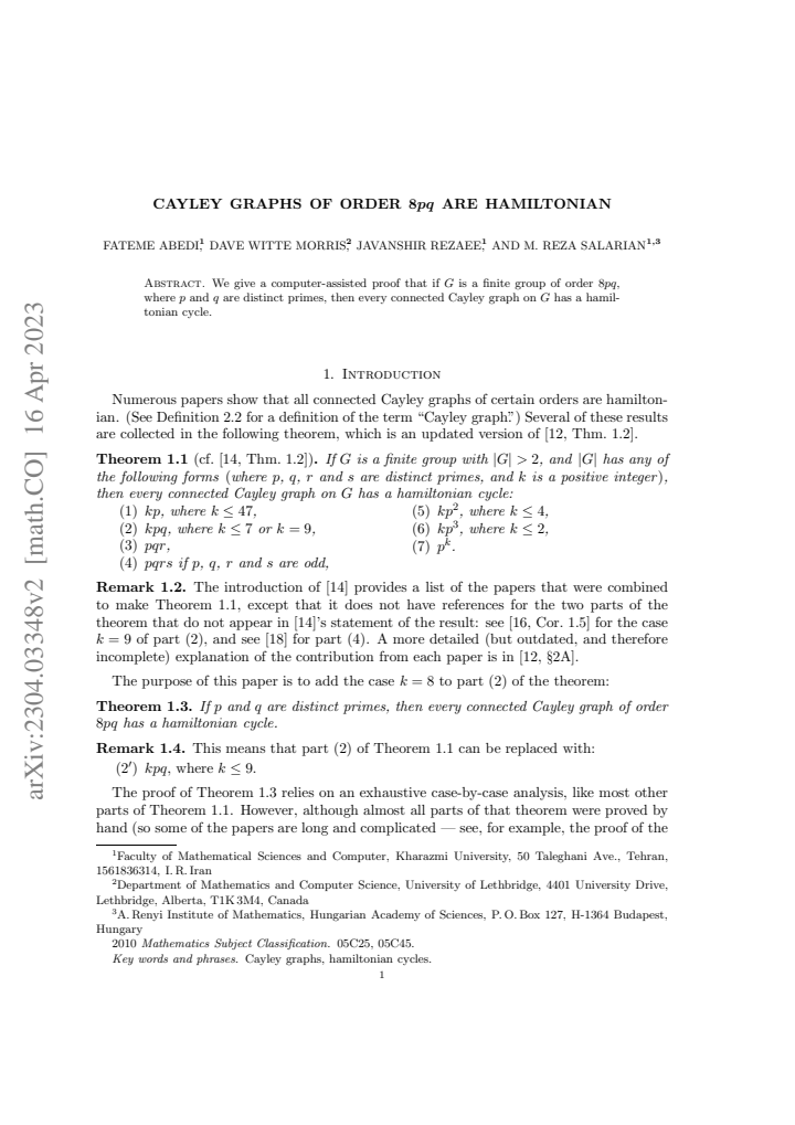 First page