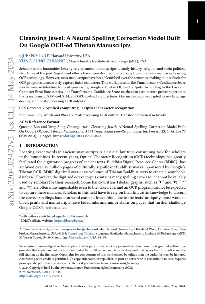 First page