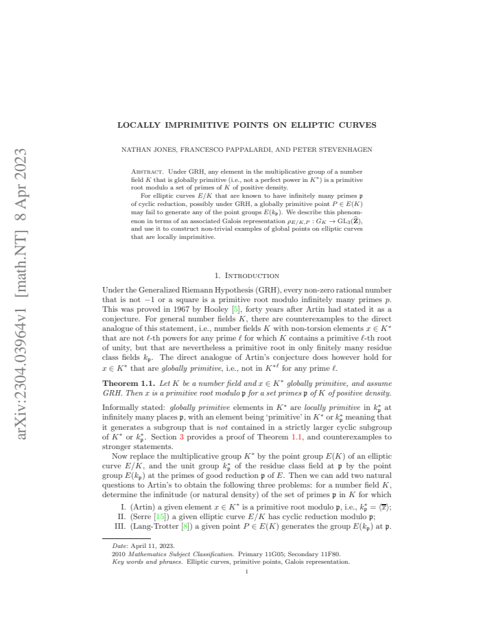 First page
