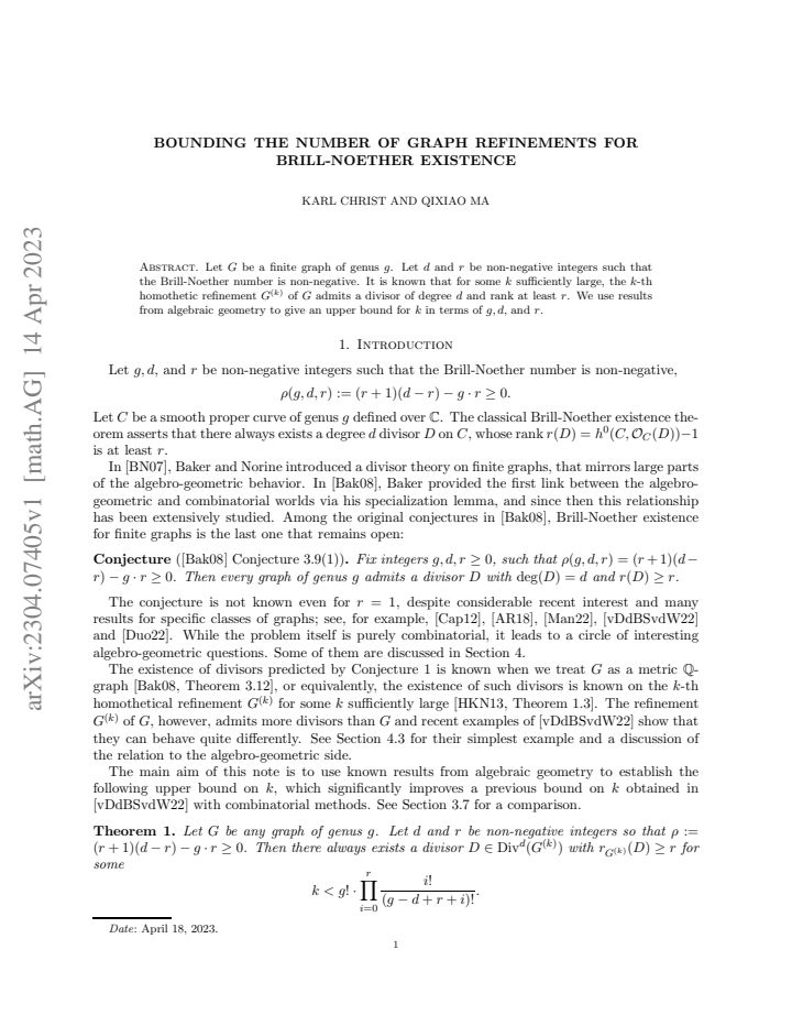 First page