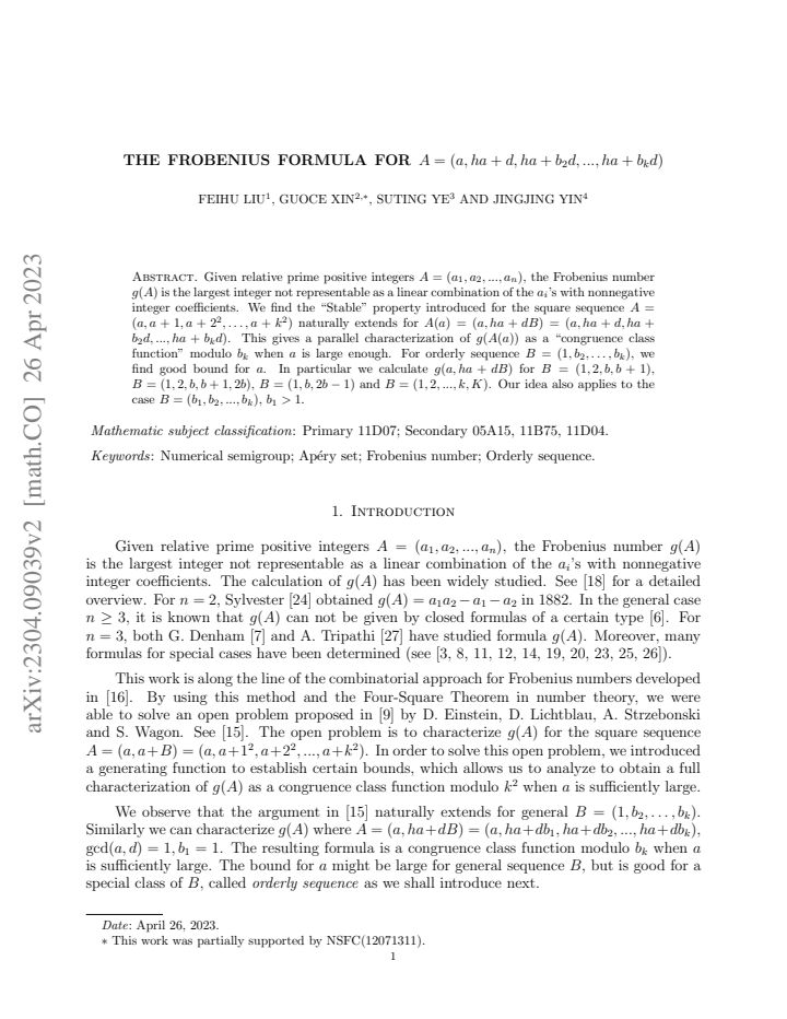 First page