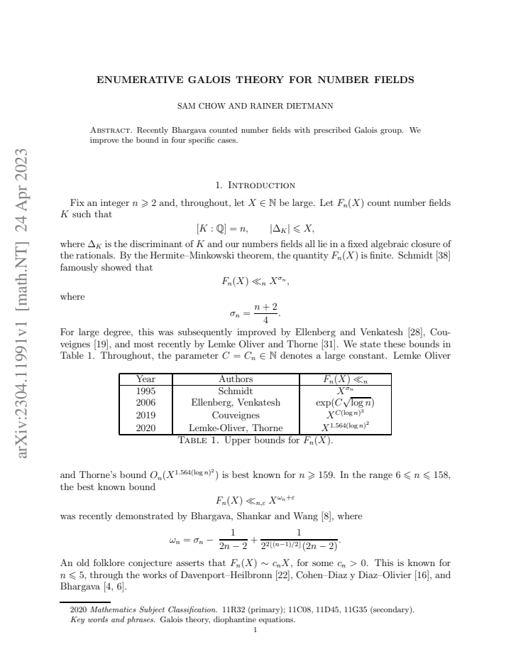 First page