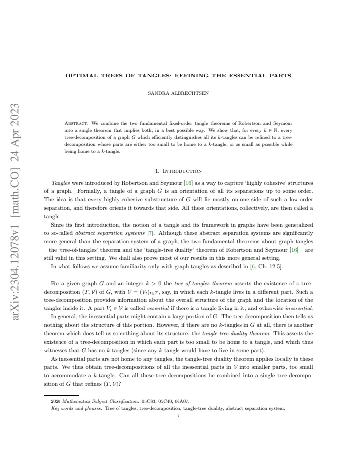 First page