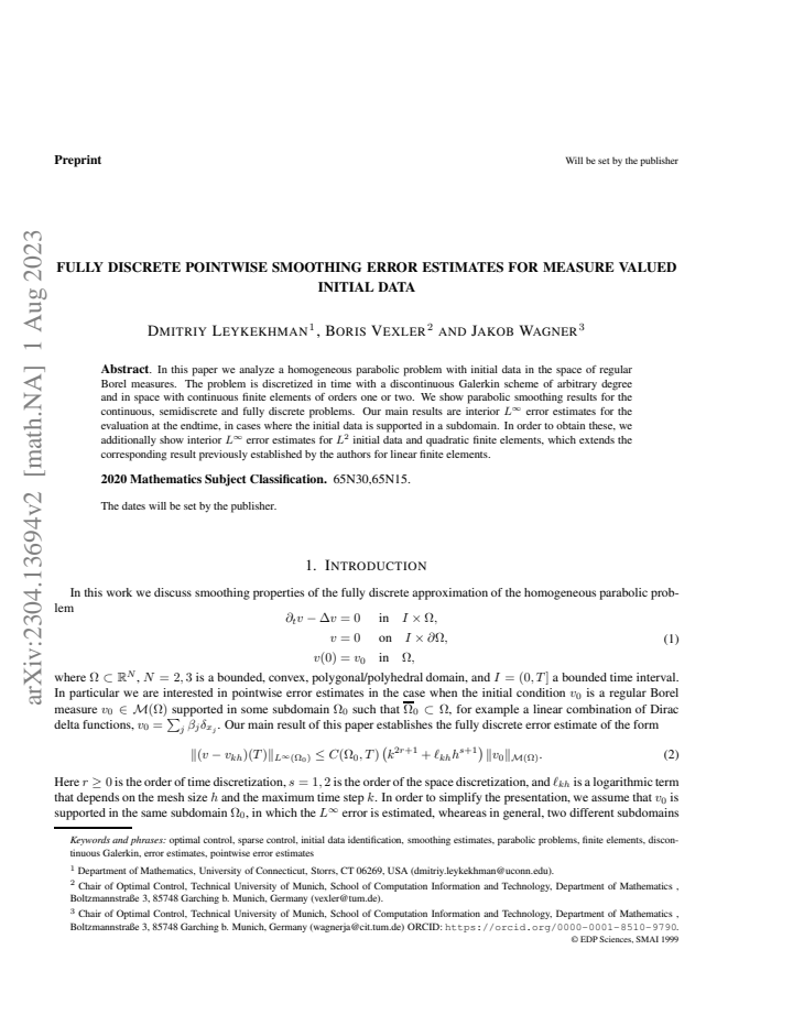 First page