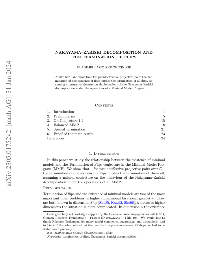 First page