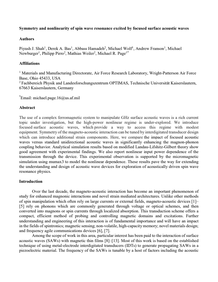 First page