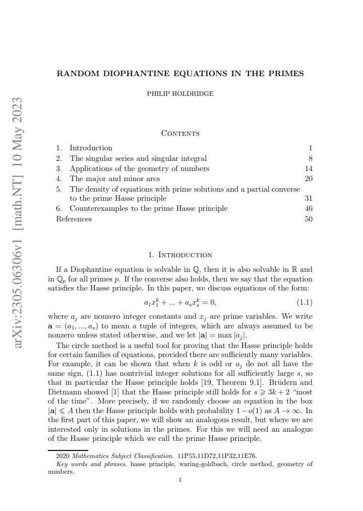 First page