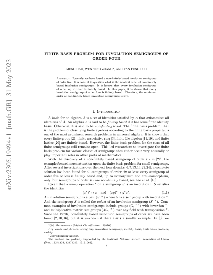 First page