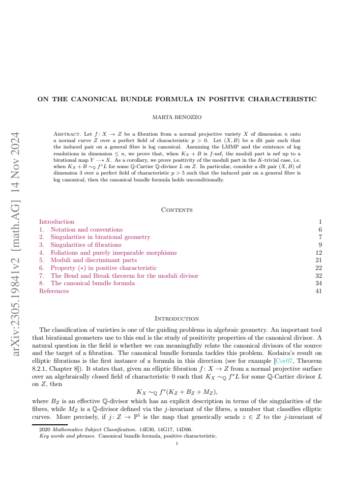 First page
