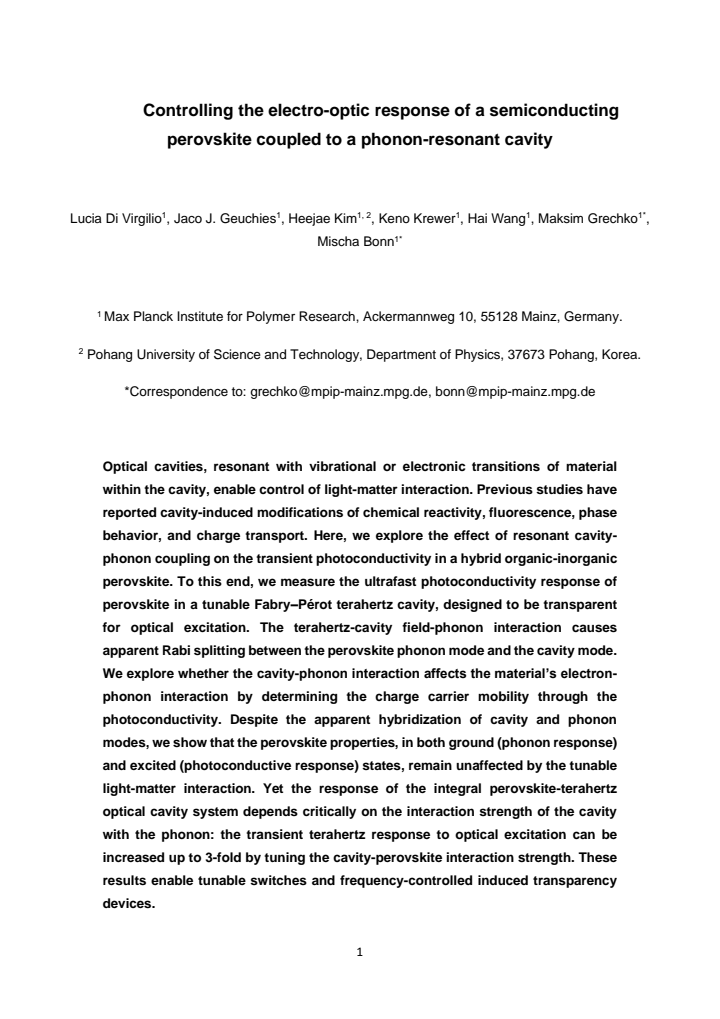 First page
