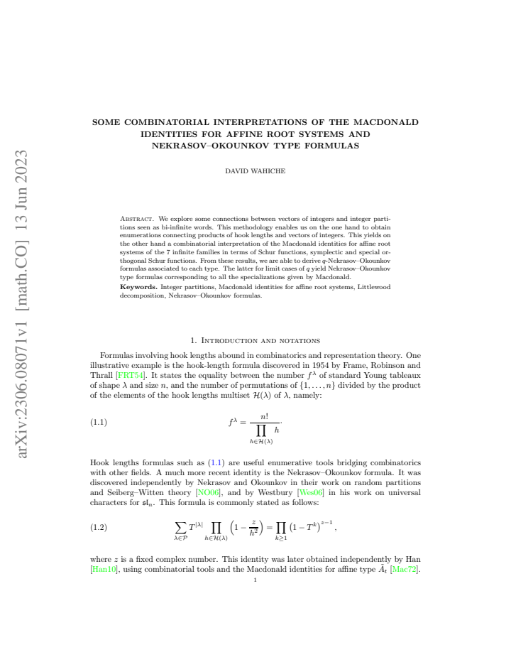 First page