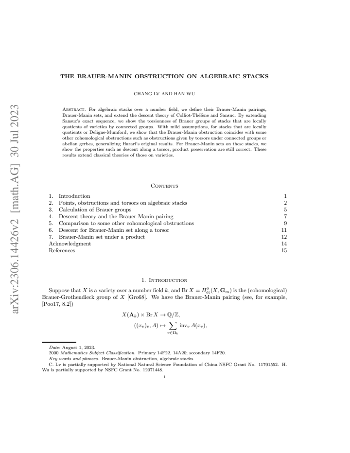First page