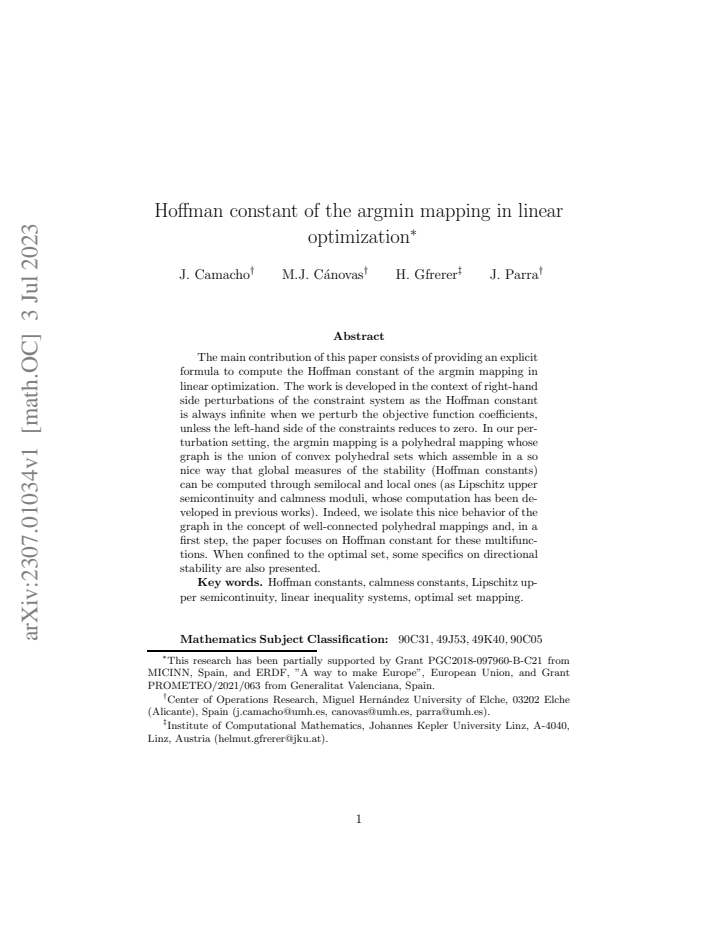 First page