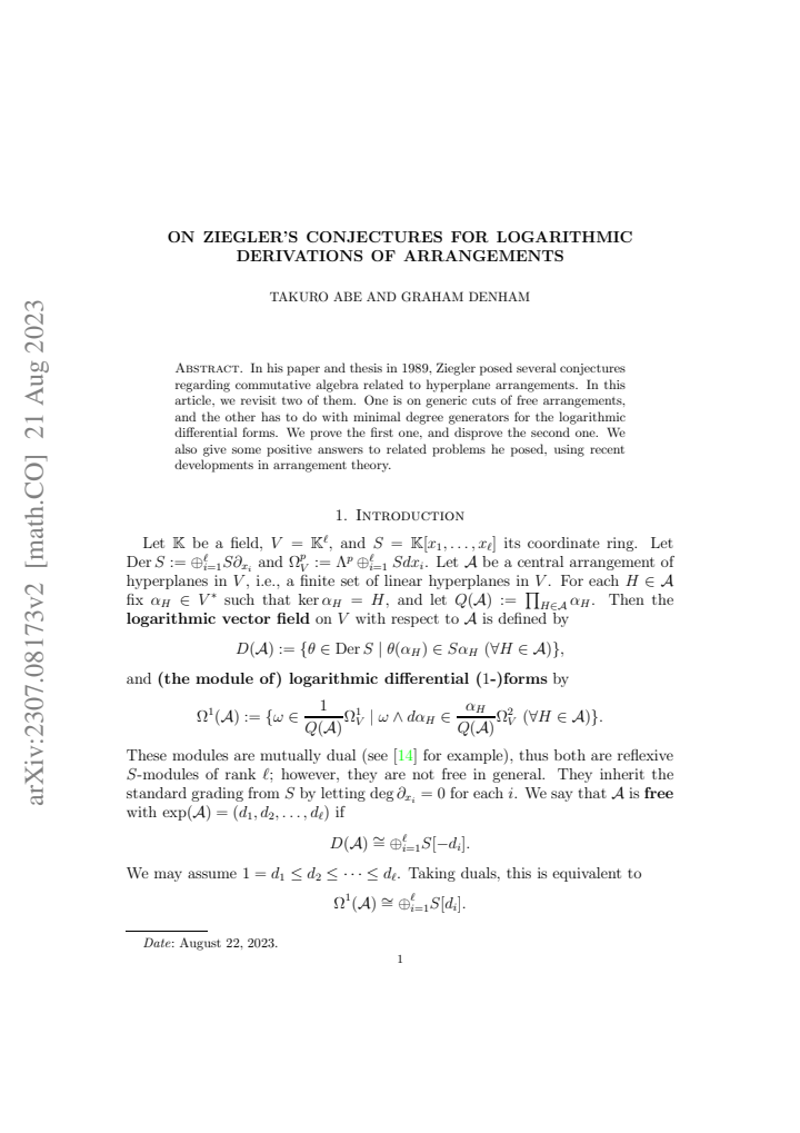 First page