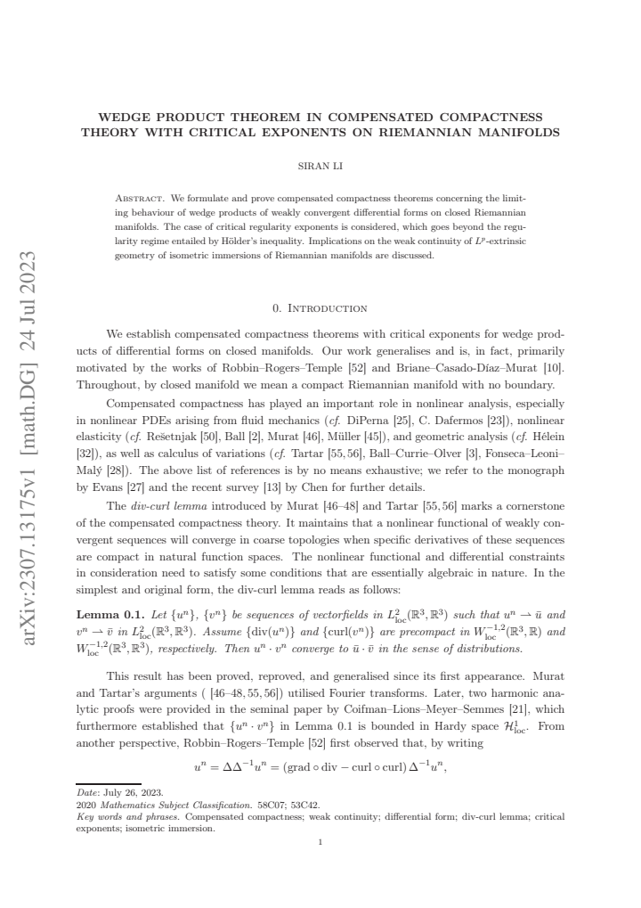 First page
