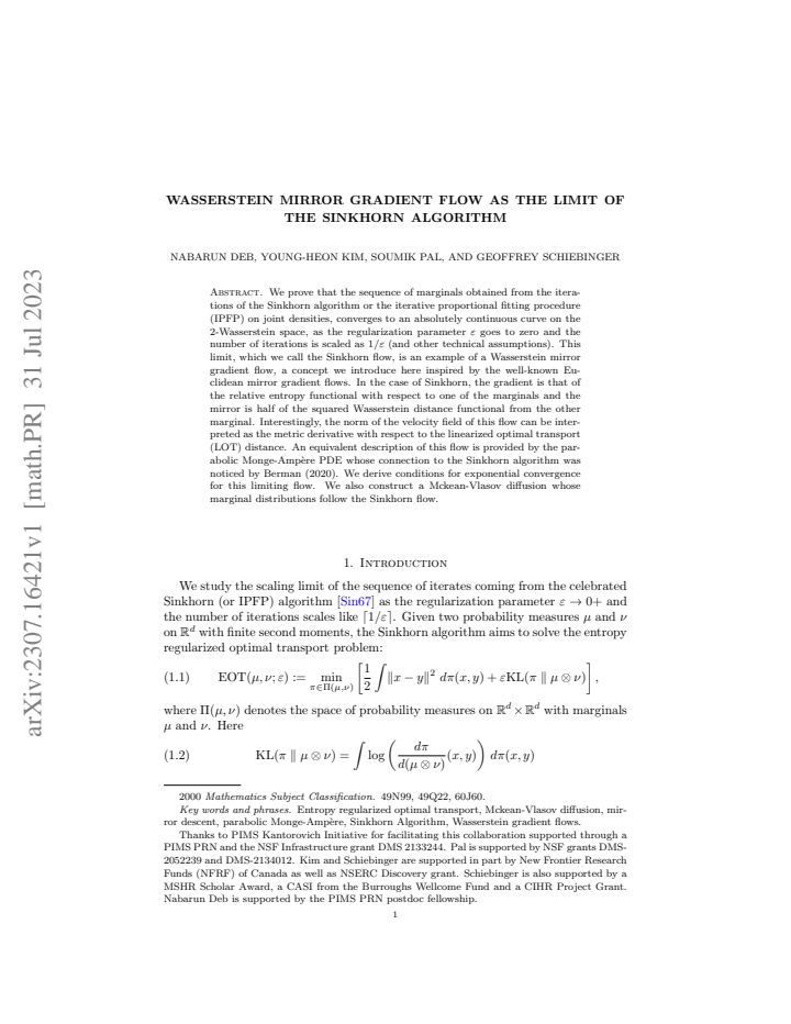 First page