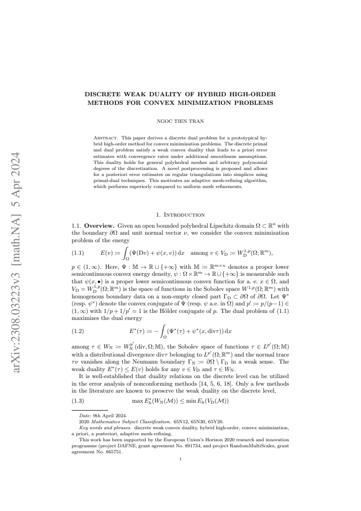 First page