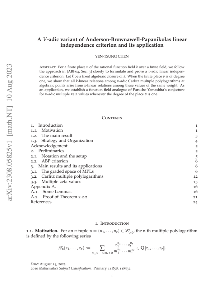 First page