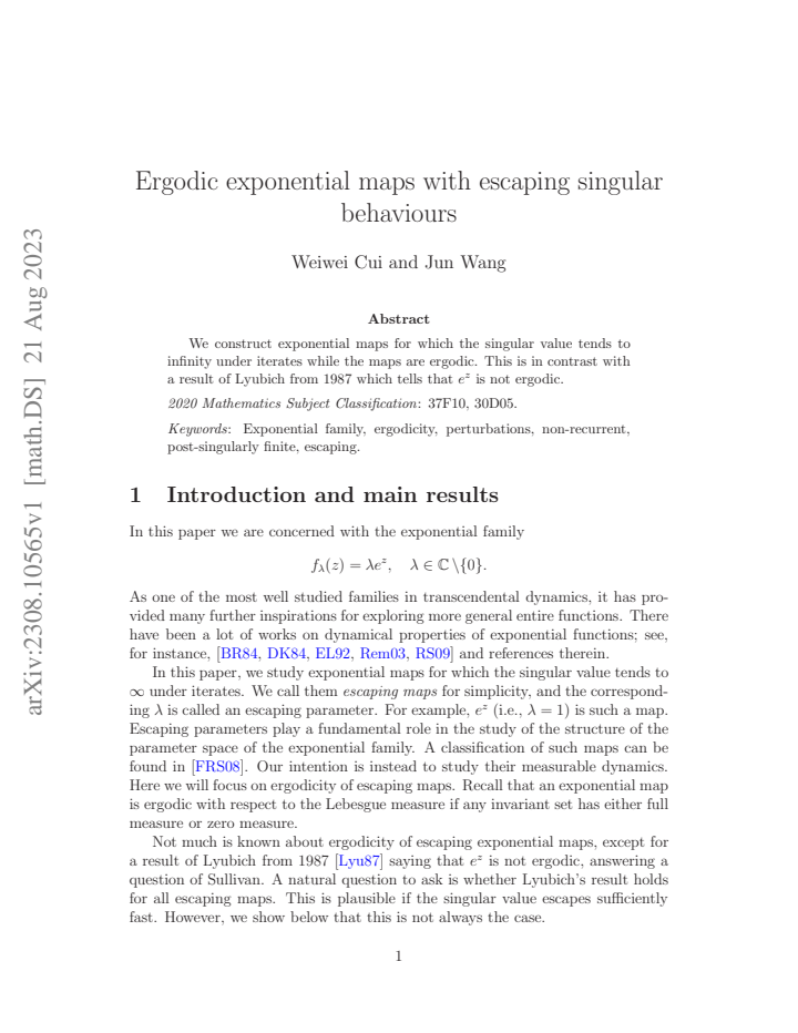 First page