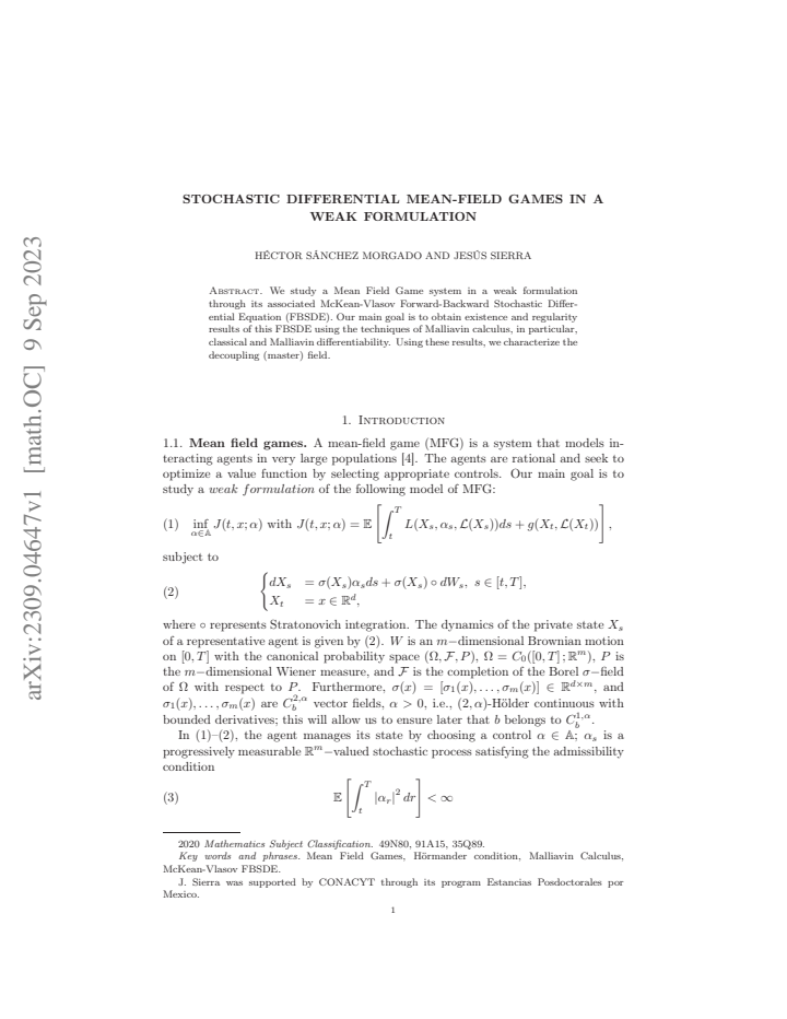 First page