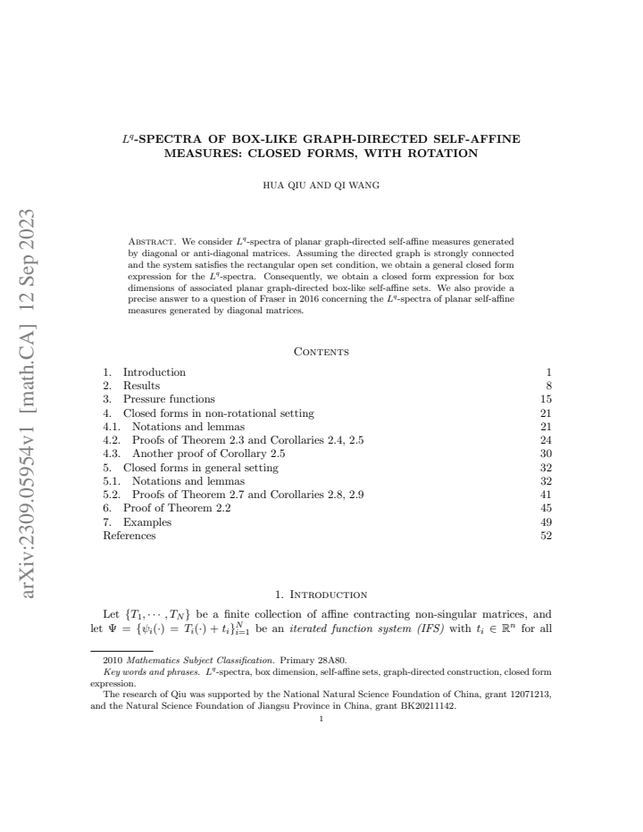 First page