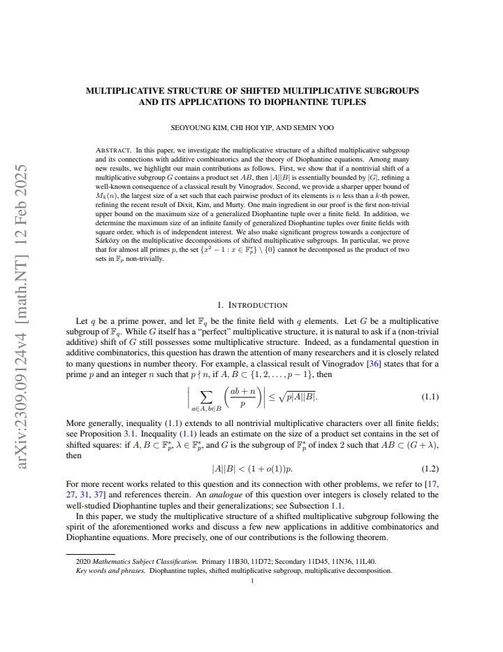 First page