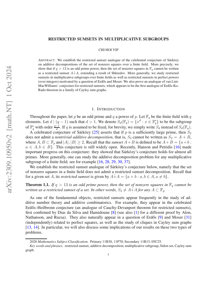 First page