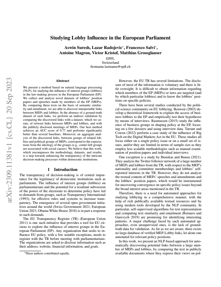 First page