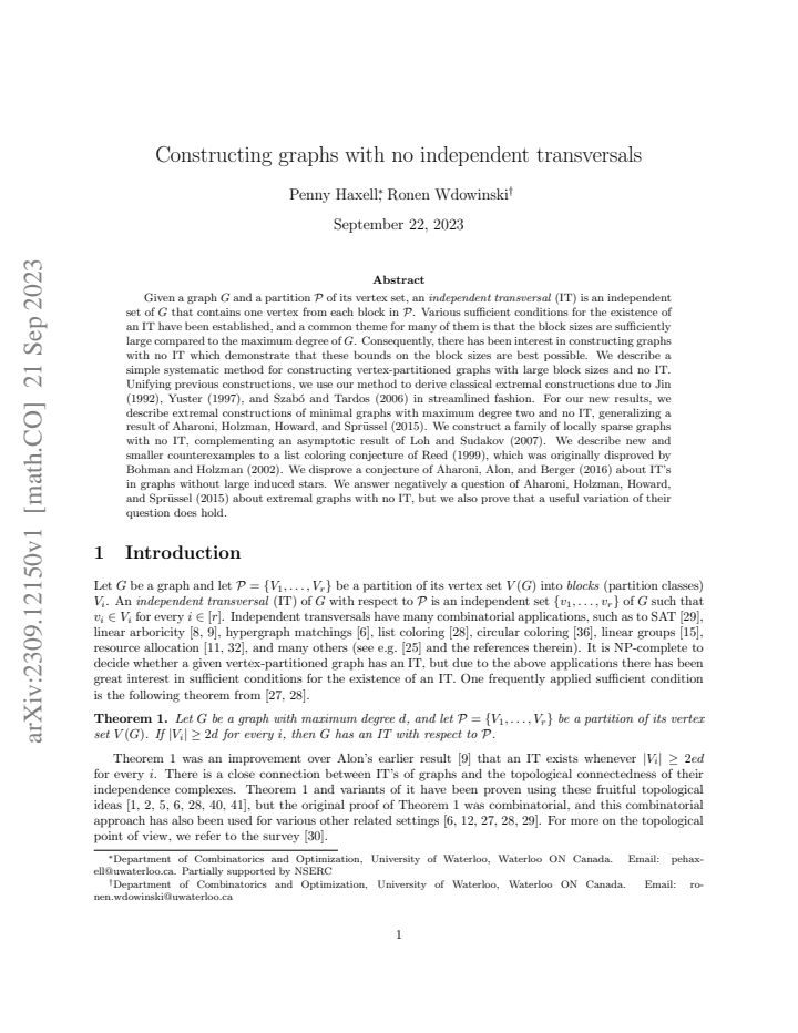 First page