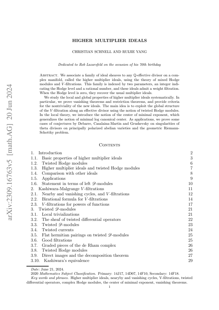 First page