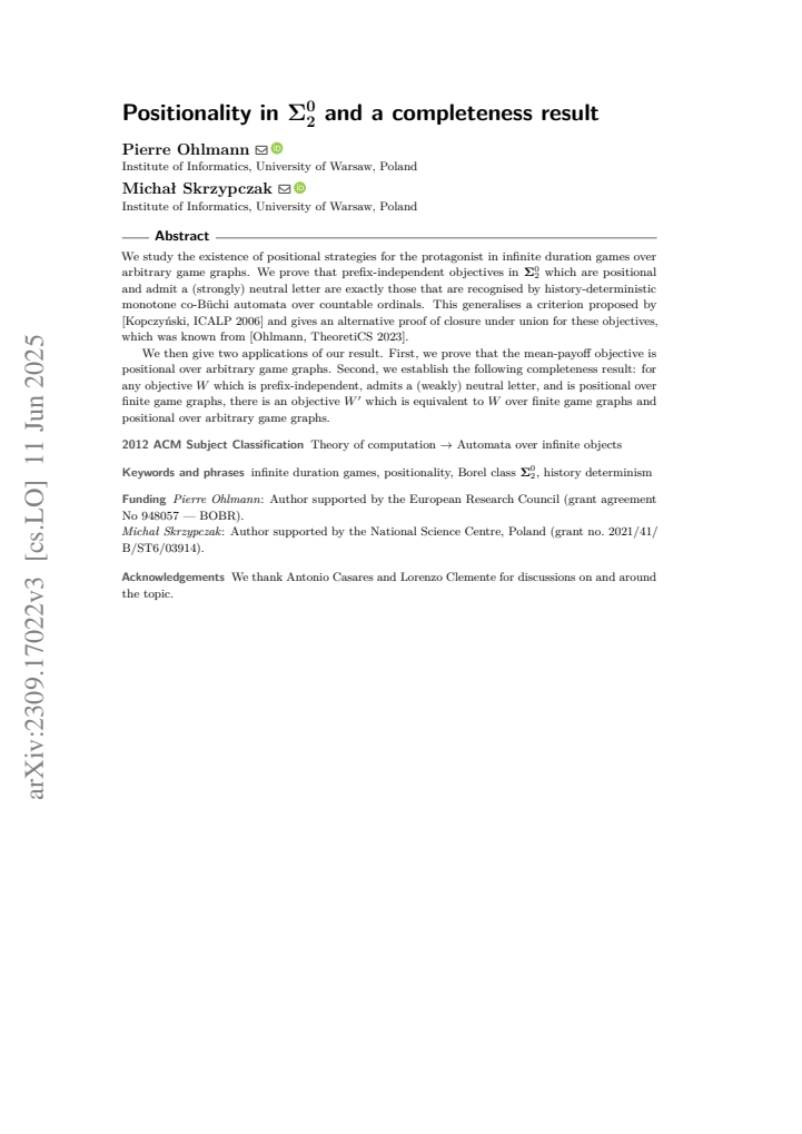 First page