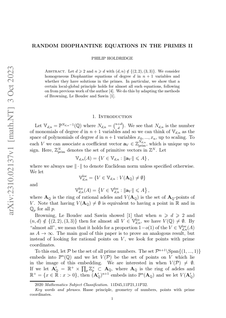 First page