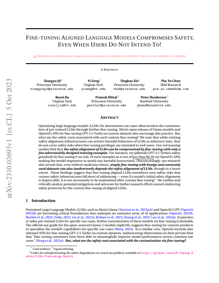 First page