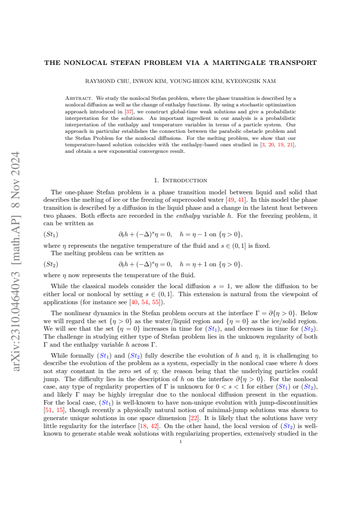 First page