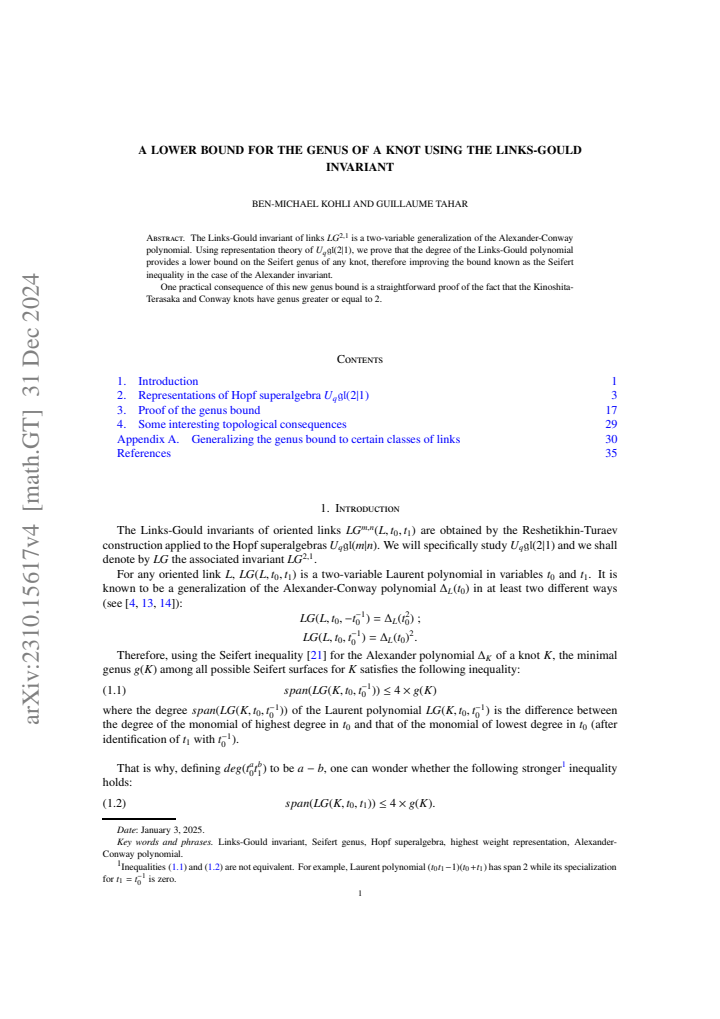 First page