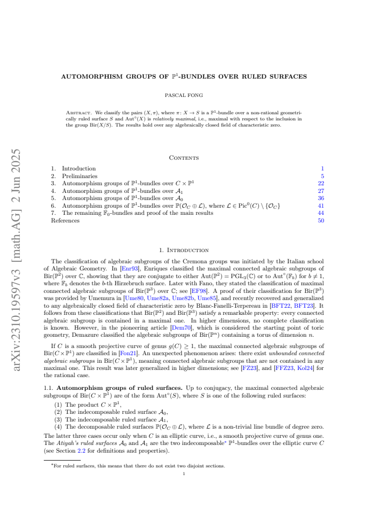 First page