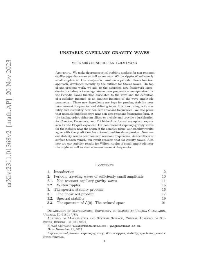 First page