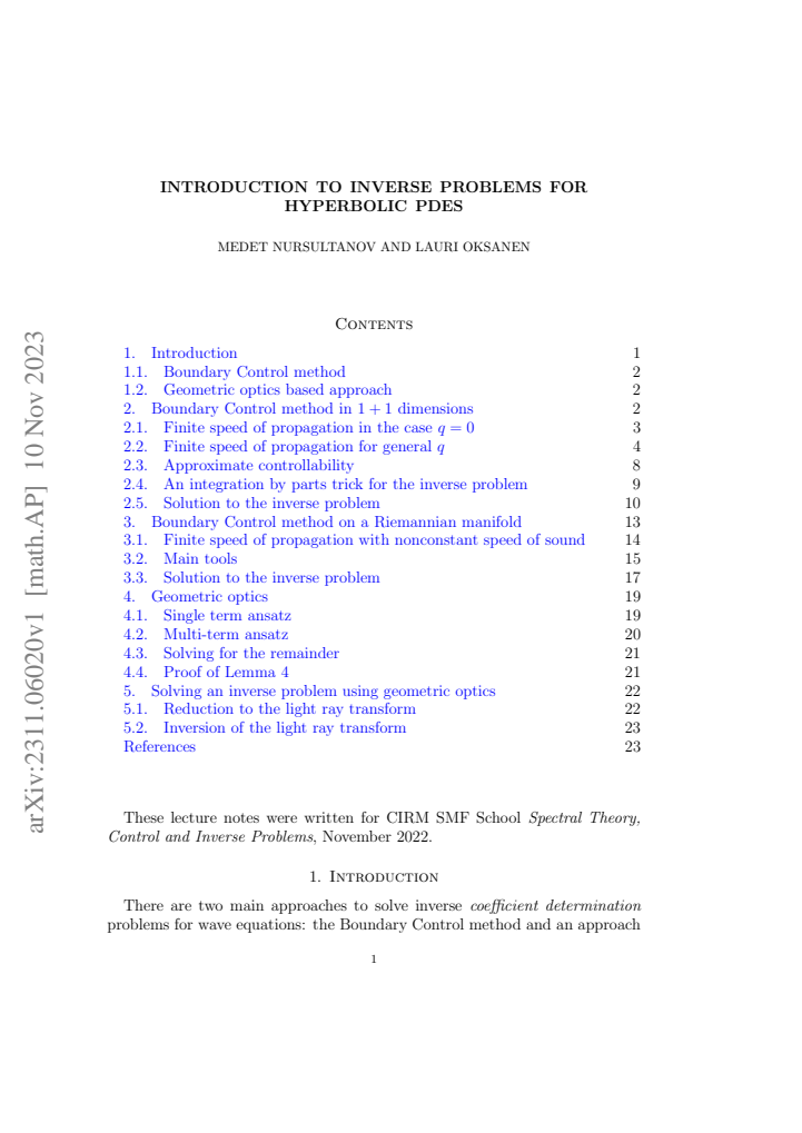 First page