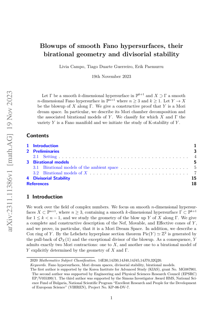 First page
