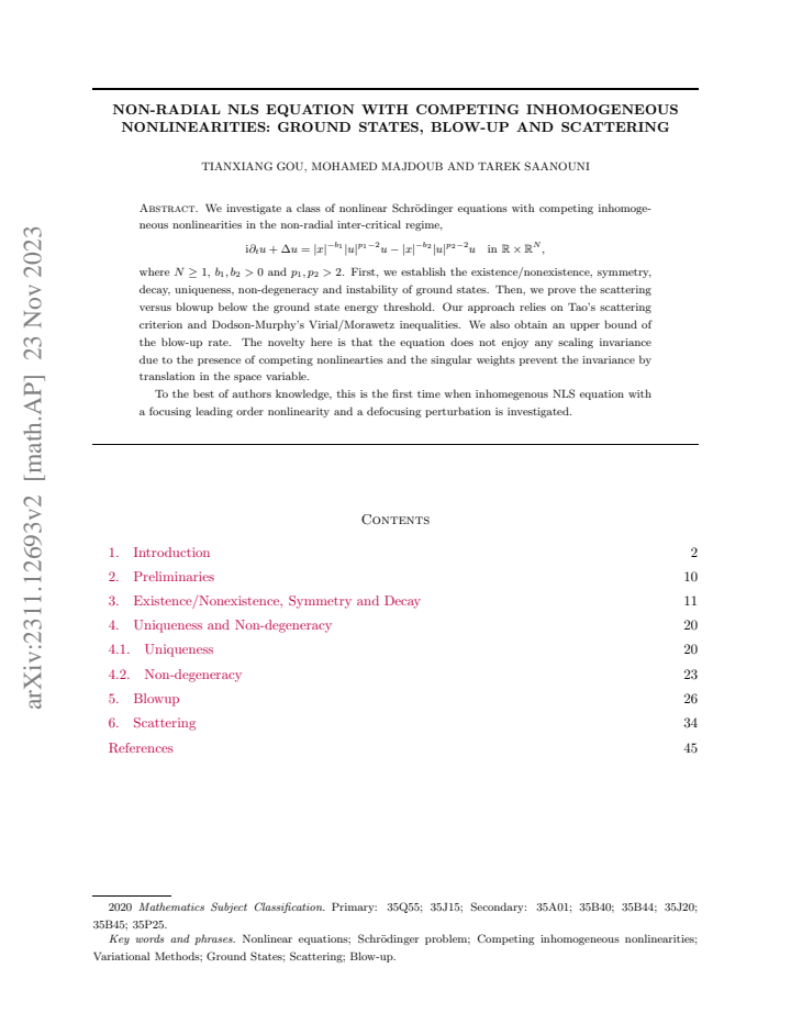 First page
