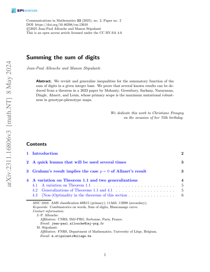 First page