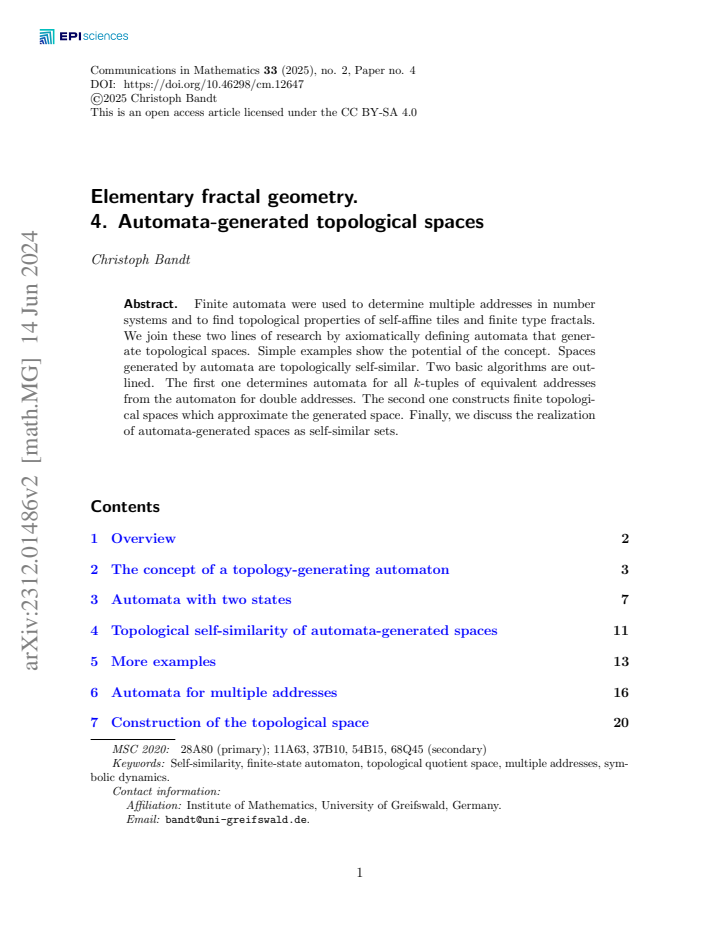 First page