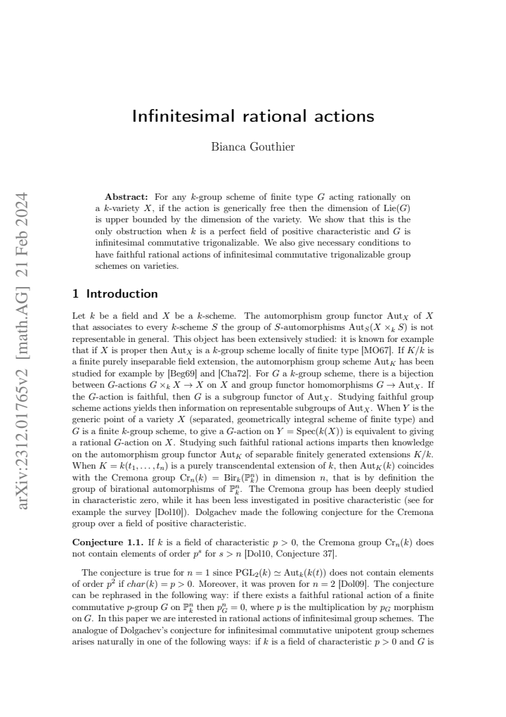 First page