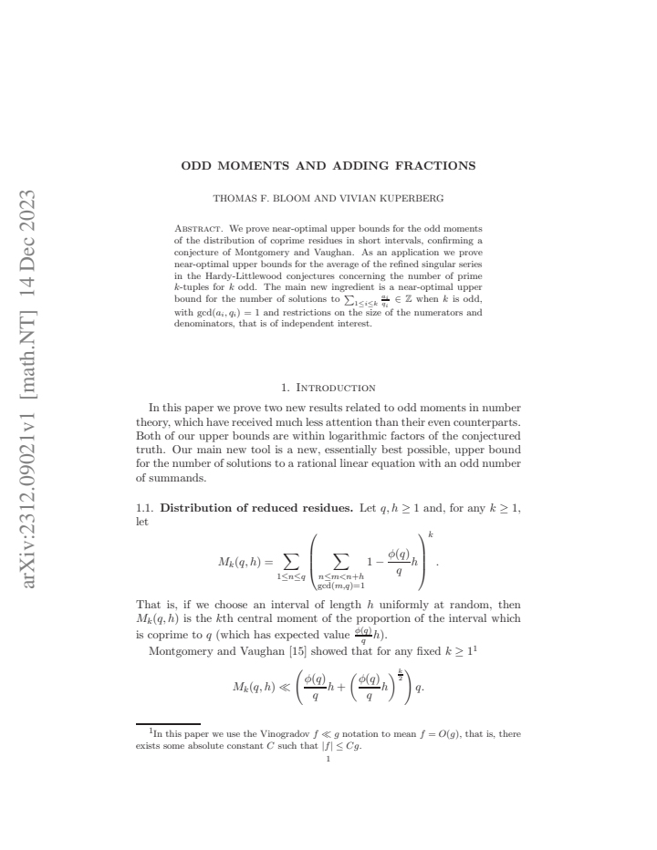 First page