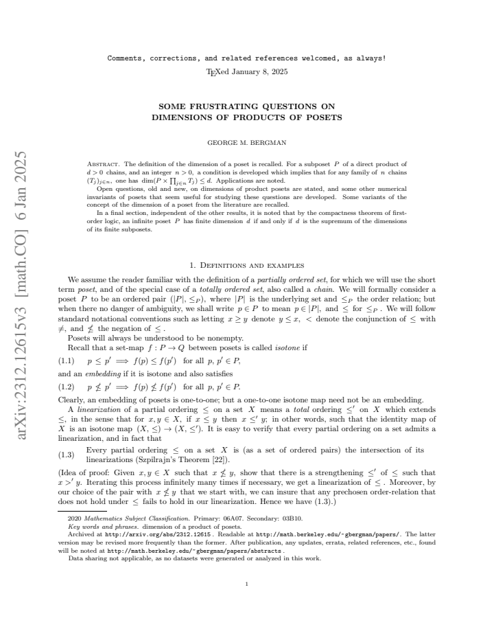 First page