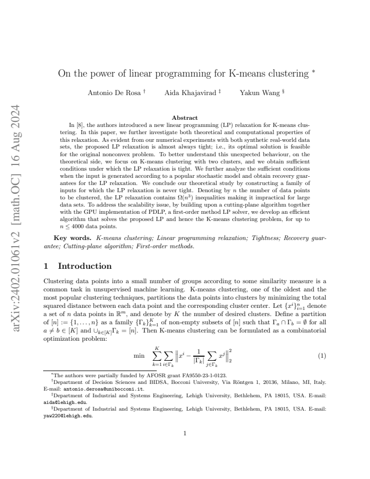 First page