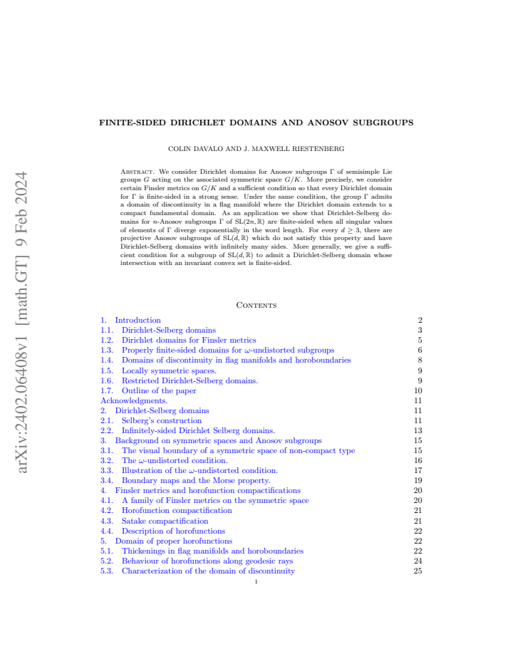 First page