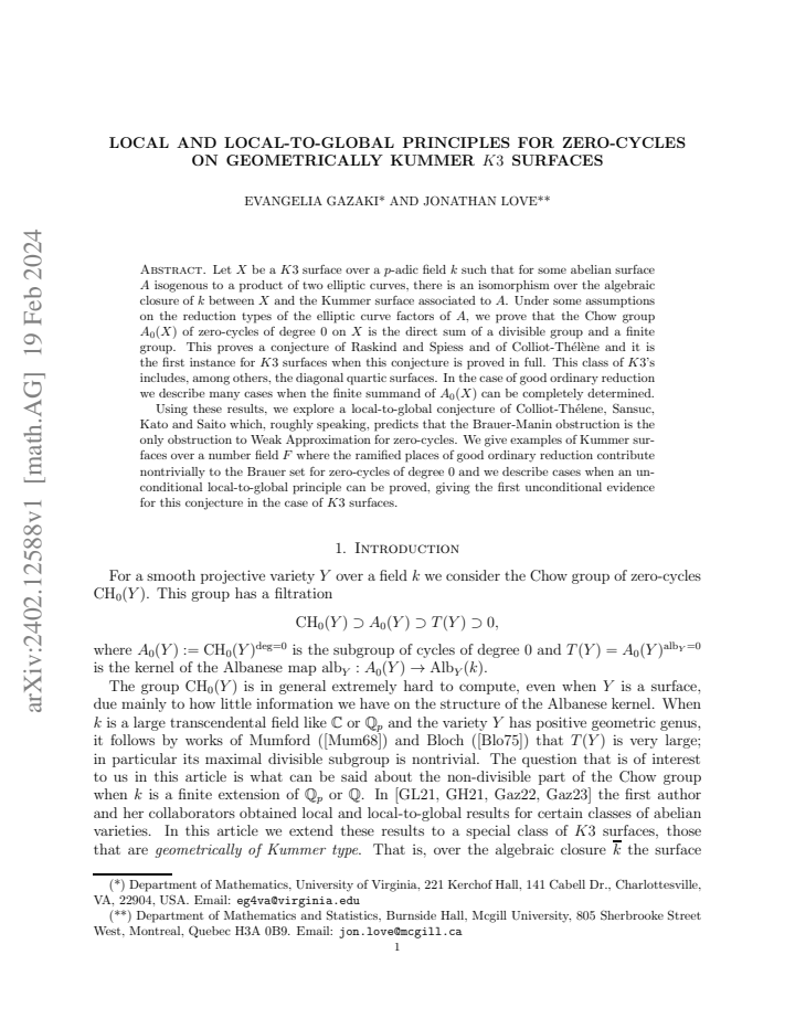 First page