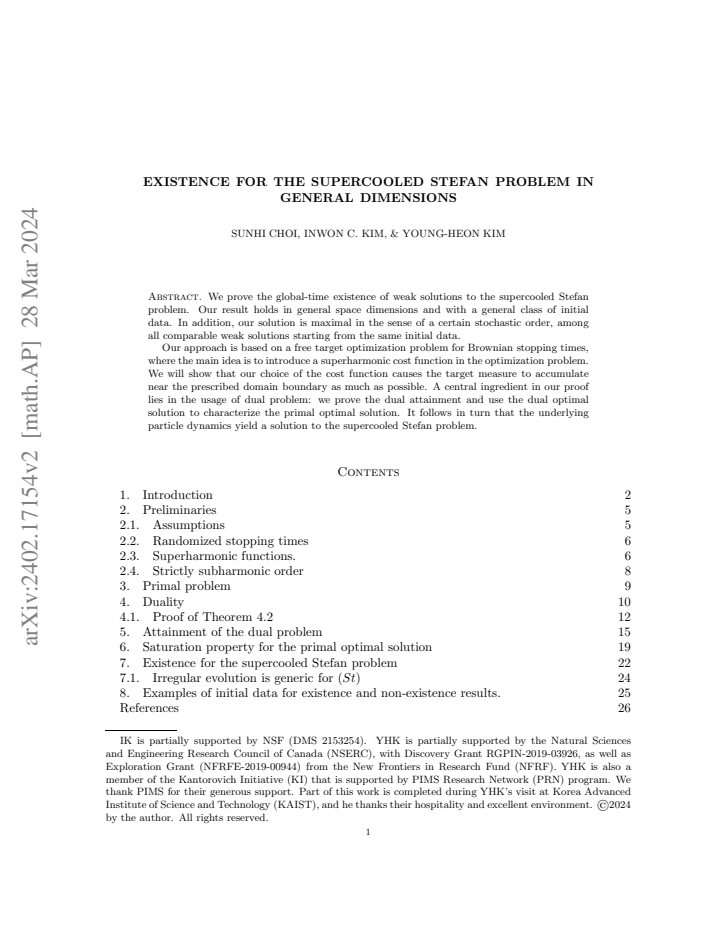 First page