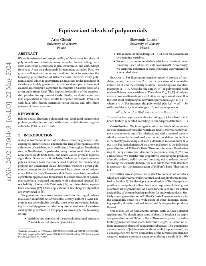 First page